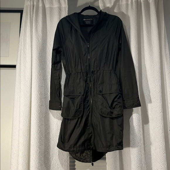 Athleta Jackets & Blazers - Athleta Black City Slicker Rain Jacket Size XS